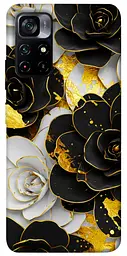 Чохол Demsky Flower black-white для Xiaomi Poco M4 Pro 5G