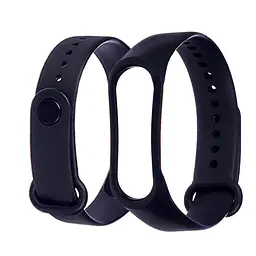 Ремінець силіконовий для Xiaomi Mi Band 3/4, 01 чорний