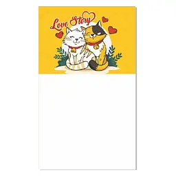 Блокнот на магніті Love story "Котики" Kt30072101, 30 аркушів