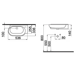 Раковина Idevit Myra 33x56 0201-2505-08, Червоний - мініатюра 2