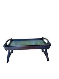 Складаний кавовий столик для сніданку в ліжко чорний 42×28×17 см №3 - мініатюра 9
