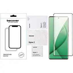 Захисне скло BeCover Edge для Tecno Spark 20 Pro Plus (KJ7) Black (712348) - мініатюра 2