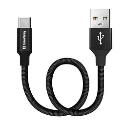 Кабель USB AM - Type-C, 1 м, чорний, ColorWay, 2.4A (CW-CBUC045-BK)
