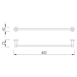 Тримач для рушника Omnires Modern Project gold MP60216GLB Золотий - мініатюра 2