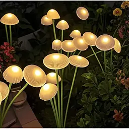 Світильник садовий Sun Lamp сонячний у формі грибів ww 10 LED 70 см водонепроникний 2 шт. - мініатюра 2