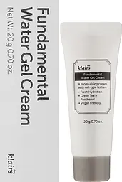 Антиоксидантний гель для обличчя Klairs Fundamental Watery Gel Cream 20 мл - мініатюра 2