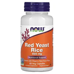Червоний Ферментований Рис Red Yeast Rice 600 мг - 60 вег. капсул