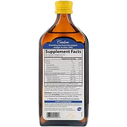 Норвежський риб’ячий жир Carlson The Very Finest Fish Oil Lemon смак лимона 500 мл - мініатюра 2