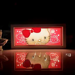 Світильник нічник 3D Хелло Кітті Кітті Уайт Hello Kitty Kitty White 20 см NL3D HL KW
