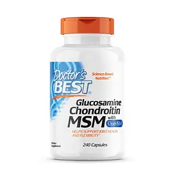 Препарат для суглобів і зв'язок Doctor's Best Glucosamine Chondroitin MSM, 240 капсул