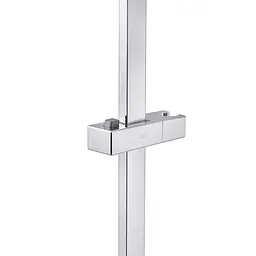 Душова стійка з тримачем універсальна Qtap Lepit 705 мм прямокутна QTLEP82103NC Chrome Хром - мініатюра 3
