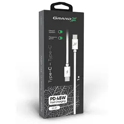 Дата кабель USB-C to USB-C Grand-X (CC-07) - мініатюра 3