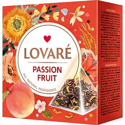 Чай Lovare Passion fruit в пирамидках 30 г (15 х 2 г)