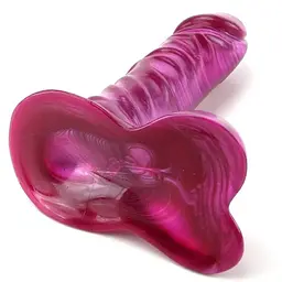 Фалоімітатор Doc Johnson Radiant Gems 7 Inch Ballsy Fuchsia - мініатюра 3