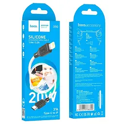Кабель Hoco Type-C to Lightning cool silicone PD charging data cable X90 1m, 20W, 3A - мініатюра 2