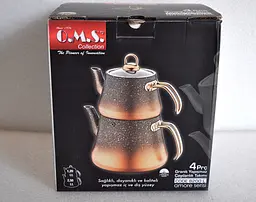 Двоярусний чайник O.M.S. Collection 8200-M Gold (0,8/1,8 л.) - мініатюра 9