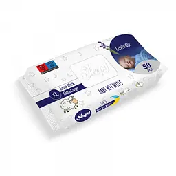 Вологі рушники для дітей Sleepy Extra XL Lavender (21 x 27 см) 50 шт. Великі серветки для зміни підгузка - мініатюра 2