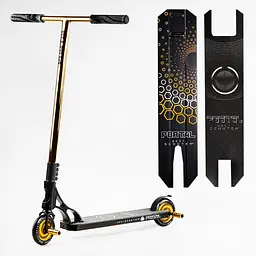 Самокат трюковий Best Scooter 58х89 см Чорно-золотий 000231343 - мініатюра 2