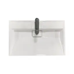 Умивальник накладний Adamant Vision 60 White 600x380x110 мм, штучний камінь 60 см - мініатюра 4