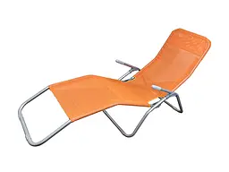 Шезлонг Levistella GP20022017 ORANGE, стальний каркас, текстилин, 110 кг, 4.4 кг, оранжевий, для саду та дачі