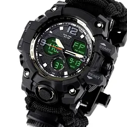 Наручний годинник чоловічий з компасом BESTA Life Pro AllBlack Чорний (3085) - мініатюра 2