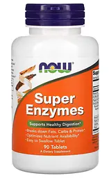Травні ферменти (Super Enzymes) 90 таблеток Now Foods - мініатюра 1