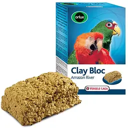 Мінеральний блок з глиною Versele-Laga Orlux Clay Bloc Amazon River Верселе-Лага Орлакс для великих папуг 550 г (240571)