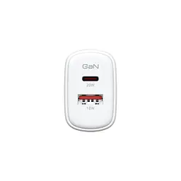 Зарядний пристрій ArmorStandart AR-T202WEU 20W GaN USB-C+ USB-A White (ARM89531) - мініатюра 2