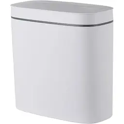 Відро для сміття сенсорне овальне Mixxus Flat-TC0109 9 л white MI7074, Білий матовий