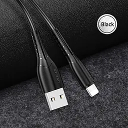 Кабель Usams Lightning U35 USB-A to Lightning 2A 1m Black (SJ364USB01) [70882] - мініатюра 3