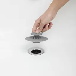 Сітка для кухонної мийки (раковіни) силіконова "Flex Drain Stop, Серая" пробка в раковинку (ST) - мініатюра 3