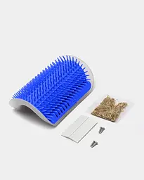 Щітка-чесалка для кішок Semi Brush-comb, Blue з кутовим кріпленням до стіни - мініатюра 6