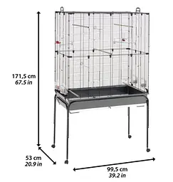 Клітка для птахів Ferplast PLANETA 99.5 x 53 x h 171.5 - мініатюра 2