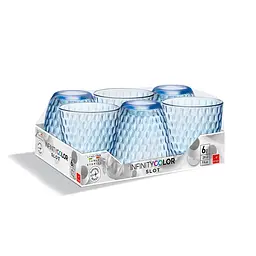 Набір склянок Bormioli Roccо Slot Lively Blue, 290 мл, 6 шт. (580506VNA021990) - мініатюра 2