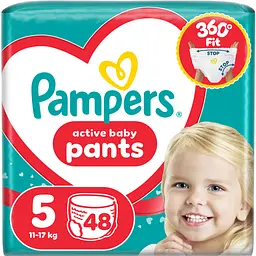 Підгузки-трусики Pampers Active Baby Pants Розмір 5 (11-17 кг) 48 шт.
