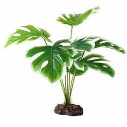 Штучна рослина Hobby Monstera White 40 см (37712) для тераріуму, акватераріуму та палюдаріуму - мініатюра 1