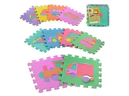 Килимок мозаїка METR 30*30см 10шт EVA транспорт M 0377