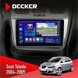 Штатная магнитола Seat Toledo 2004-2009 Decker D9-009 4x64, DSP, 4G, 2k Decker (НФ-00008391)