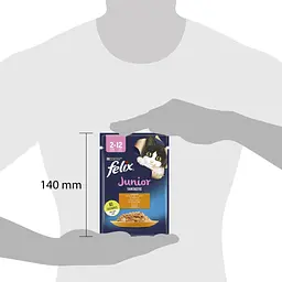 Вологий корм для кішок Purina Felix Fantastic Junior з куркою в желе 85 г (7613039832189) - мініатюра 4