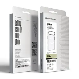 Чехол для Apple iPhone 17 Air, Uniq MagCase, белый, противоударный, панель-накладка с MagSafe, ударопрочный TPU+PC, с магнитом MagSafe, поддержка полноценной беспроводной зарядки, ArmorStandart (ARM86279) - мініатюра 6