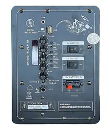 Колонка Big LT-1516 bluetooth + мікрофон (405х305х615) BT USB/MP3/FM/TWS black - мініатюра 3