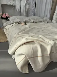 Покривало Zeintex Eco Linen бежеве 200х230 см - мініатюра 10