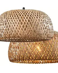 Люстра в стилі бохо, підвісний світильник Goldlux 329110 Korfu E27 1x20W IP20 Бежевий - мініатюра 3