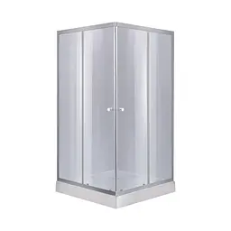 Душова кабіна Lidz Wawel SC80x80.SAT.LOW.GR, скло тоноване 4 мм + піддон Mazur