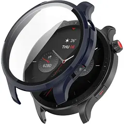 Чохол-накладка DK Пластик Gloss Glass Full Cover для Xiaomi Amazfit GTR 4 (dark blue)