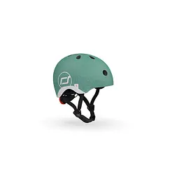 Шолом захисний Scoot and Ride світловідбиваючий, з ліхтариком, 45-51 см (XXS/XS), сіро-зелений (SR-210225-FOREST) - мініатюра 4