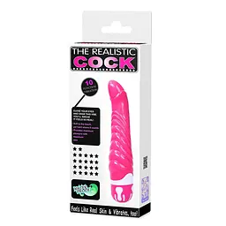 Вібратор Baile Realistic Cock, 21.8 см (рожевий) - мініатюра 6