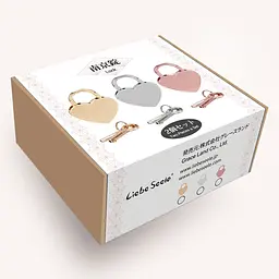 Набір BDSM замочків Liebe Seele Heart-Shaped Lock 2 шт. сріблястий - мініатюра 2