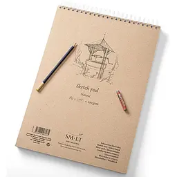 Альбом для ескізів на спіралі SM-LT Art Authentic А3 (29.7х42 см) 100г/м2 100л натуральний колір - мініатюра 2