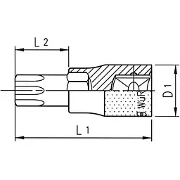 Ключ торцевий Wurth 3/8" TХ 40 (арт. 071512340) - мініатюра 2